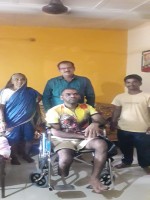 Wheel chair distributed to disabled people in Neral Karjat